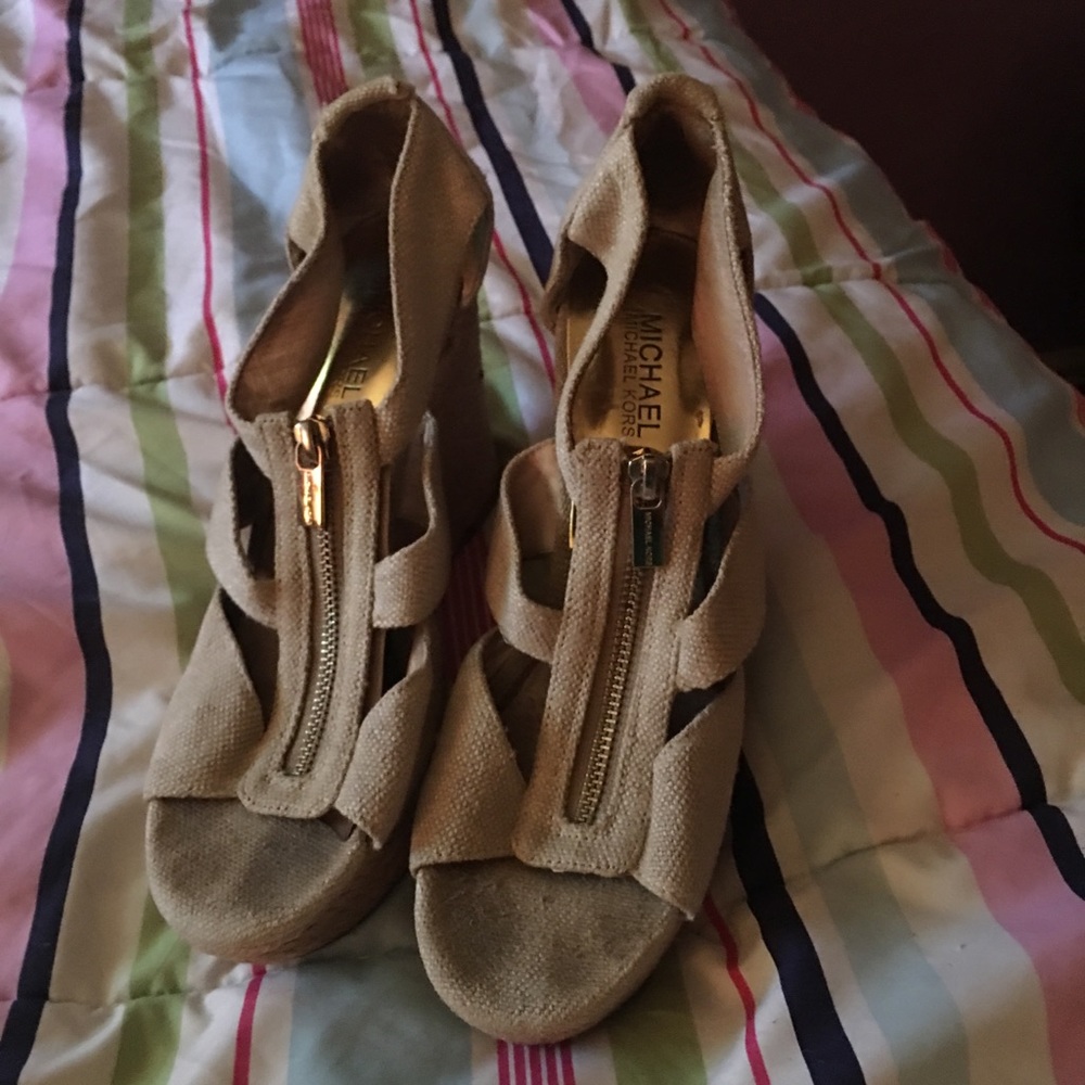 Kors Damita Beige Wedge!